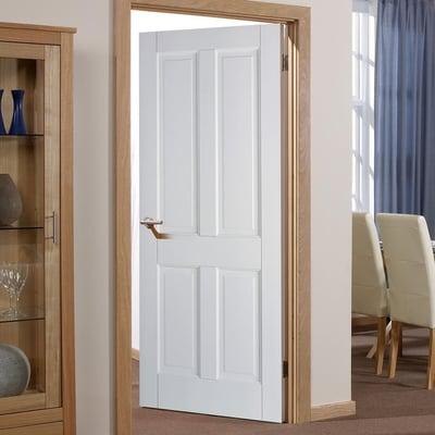 Canterbury White 4 Panel Interior Fire Door FD30 - All Sizes-LPD Doors-Ultra Building Supplies