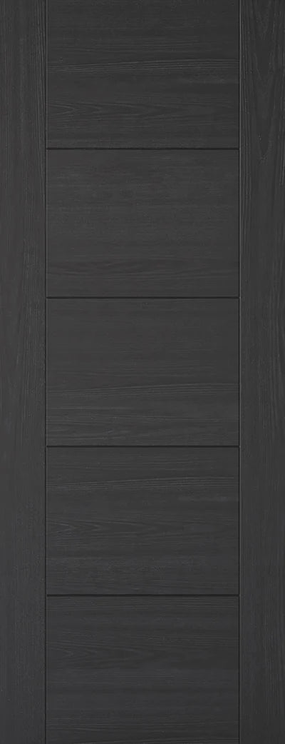 Vancouver Charcoal Black Pre-Finished 5 panel Interior Door - All Sizes