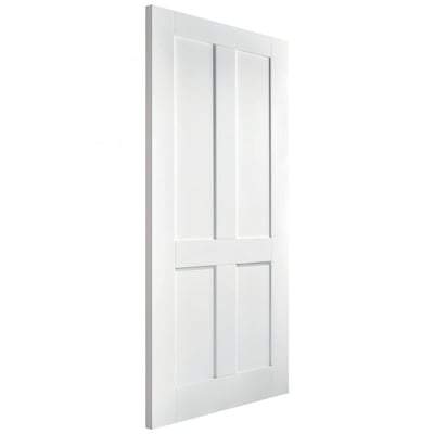 London White Primed 4 Panel Interior Door - All Sizes-LPD Doors-Ultra Building Supplies