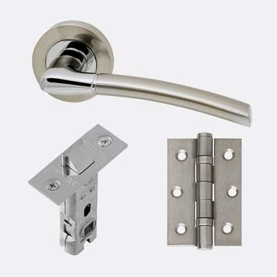 Mercury Chrome/Satin Nickel Handle Hardware Pack-LPD Doors-Ultra Building Supplies