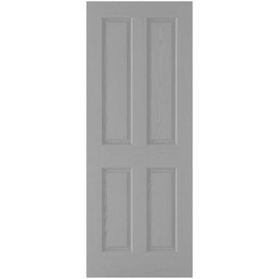 Moulded Textured Grey Pre-Finished 4 Panel Interior Door - All Sizes-LPD Doors-Ultra Building Supplies