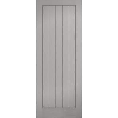 Moulded Textured Vertical Grey Pre-Finished 5 Panel Interior Door - All Sizes-LPD Doors-Ultra Building Supplies