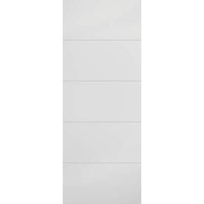 Moulded White Horizontal Four Line Primed Interior Fire Door FD30 - All Sizes-LPD Doors-Ultra Building Supplies