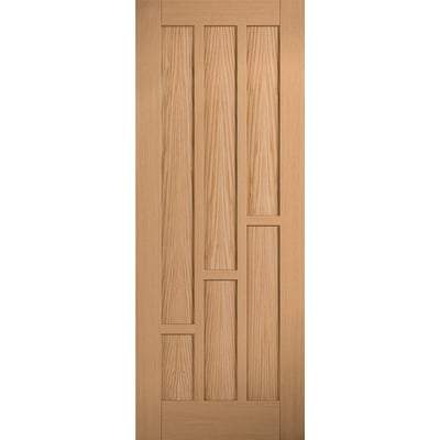 Oak Coventry 6 Vertical Panel Un-Finished Internal Door - All Sizes-LPD Doors-Ultra Building Supplies