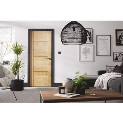 Oak Edmonton Pre-Finished Flush Internal Fire Door FD30 - All Sizes-LPD Doors-Ultra Building Supplies