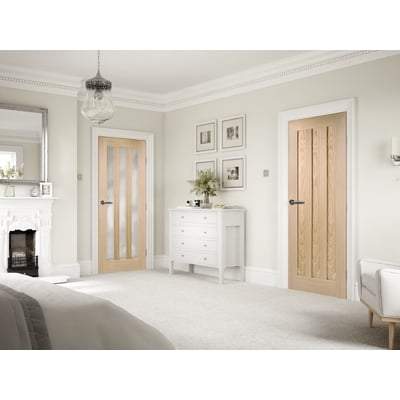 Oak Idaho Panelled Pre-Finished Internal Door - All Sizes-LPD Doors-Ultra Building Supplies