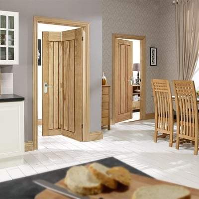 Oak Mexicano Bi-Fold Pre-Finished Internal Door - All Sizes-LPD Doors-Ultra Building Supplies