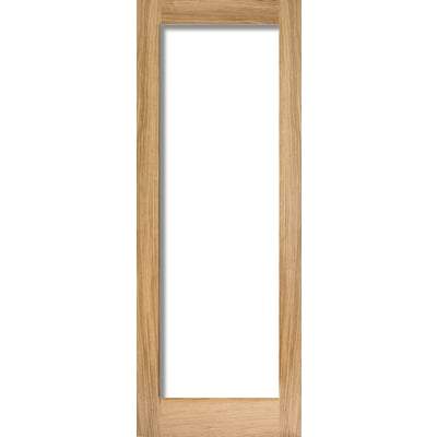 Oak Pattern 10 - 1 Glazed Clear Light Panel Un-Finished Internal Door - All Sizes-LPD Doors-Ultra Building Supplies