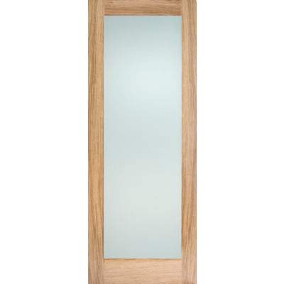 Oak Pattern 10 - 1 Glazed Frosted Light Panel Un-Finished Internal Door - All Sizes-LPD Doors-Ultra Building Supplies