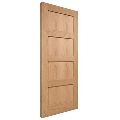 Oak Shaker 4 Panel Pre-Finished Internal Door - All Sizes-LPD Doors-Ultra Building Supplies