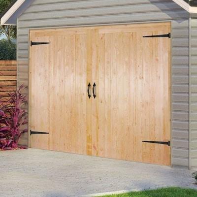 Redwood FL&B Pair Garage Doors - All Sizes-LPD Doors-Ultra Building Supplies