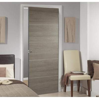 Santandor Light Grey Laminated Interior Fire Door FD30 - All Sizes-LPD Doors-Ultra Building Supplies