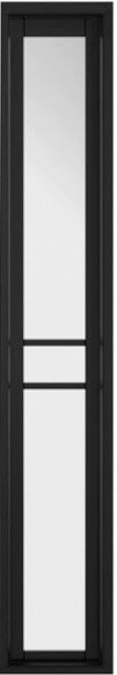 Greenwich W6 Black Primed 3 Glazed Clear Demi Panel 1981mm x 292mm